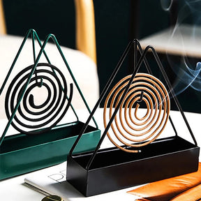 Creative Iron Mosquito Coil Holder Stable Triangular Fireproof Hanging Mosquito Coil Tray Home Supplies. PACK of tow